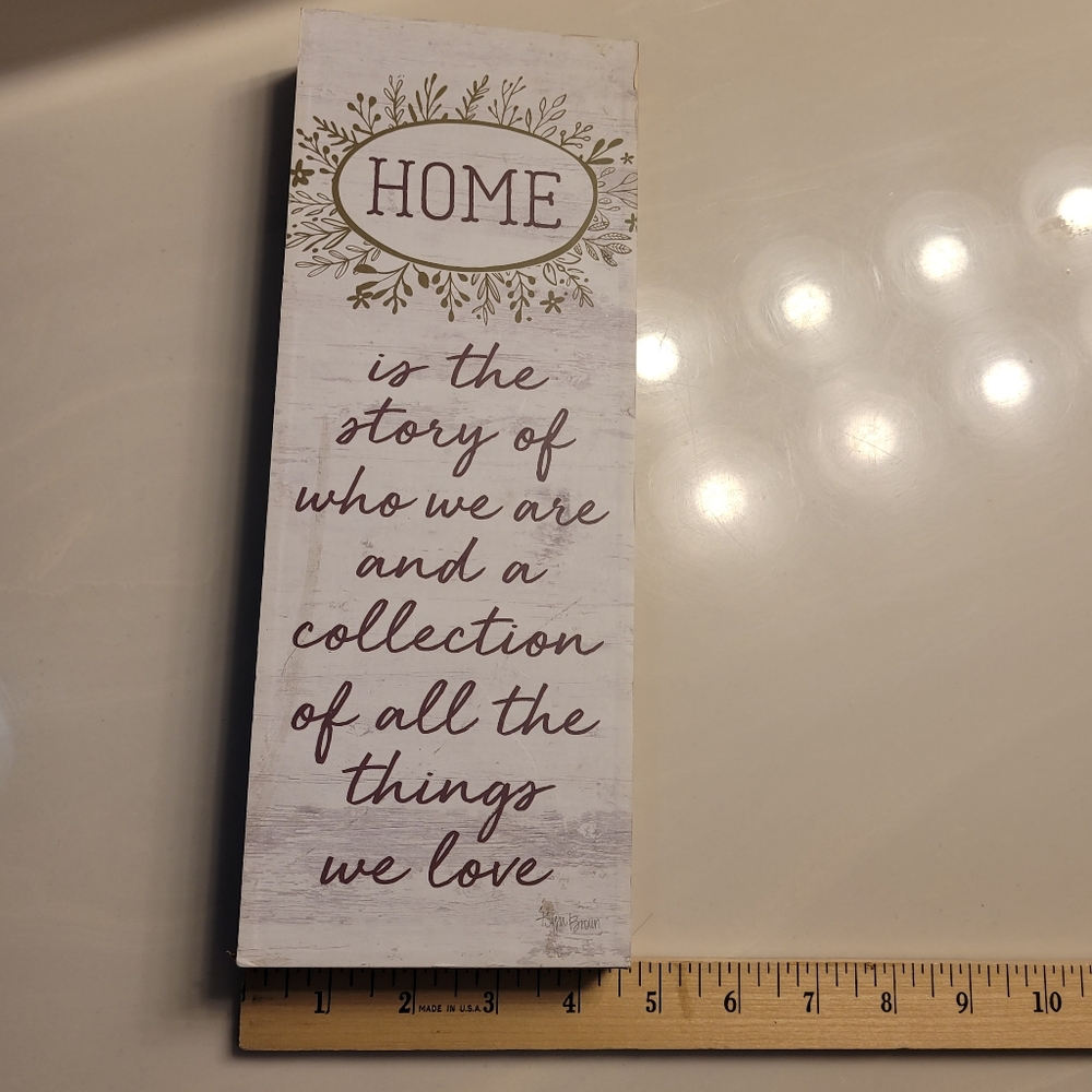 Home Is The Story...White Birch Look Wood Freestanding Devorative 3D Plaque - Picture 6 of 14